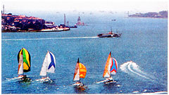 Яхты недалеко от Стамбула